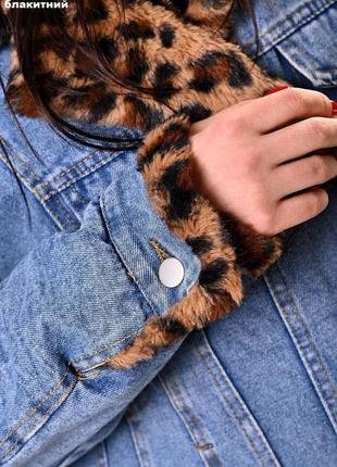 ⛔  двостороння джинсова джинсівка куртка шуба шубка накидка кардиган кофта еко хутро штучне хутро4 фото