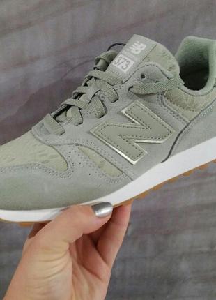 Мятные кроссовки new balance 373-оригинал, натуральная замша.2 фото