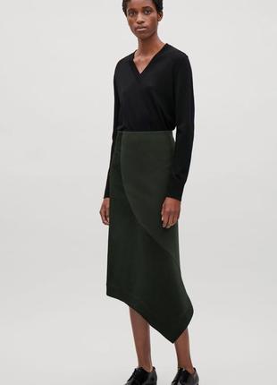 Фирменная стильная юбка асимметрического кроя супер базовый цвет супер качество!!!4 фото