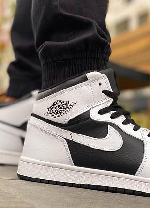 Жіночі кросівки  jordan 1 white black winter женские кроссовки джордан зимние2 фото