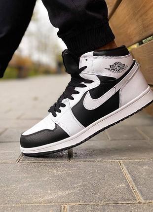 Жіночі кросівки  jordan 1 white black winter женские кроссовки джордан зимние6 фото