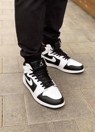 Жіночі кросівки  Top jordan 1 white black winter женские кроссовки джордан зимние5 фото