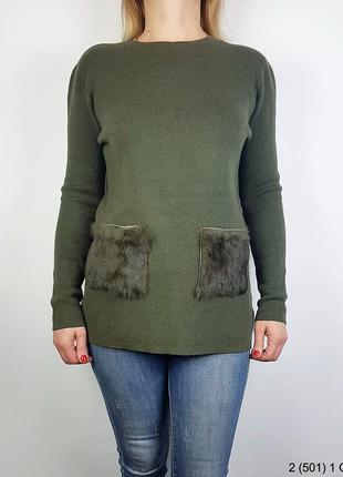 Светр жіночий. натуральне хутро. светр молодіжний. модний жіночий светр. женский свитер 2 (501) 1 o3 фото