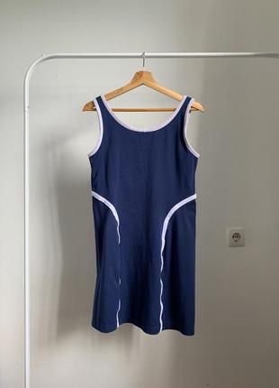 Винтажное спортивное синее платье nike2 фото