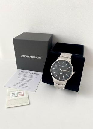 Emporio armani men's three-hand stainless steel watch ar11118 чоловічий наручний брендовий годинник армані оригінал на подарунок чоловіку хлопцю