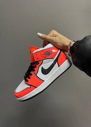 Жіночі кросівки nike air jordan 1 retro turf orange знижка sale / smb8 фото