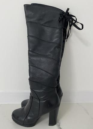 Кожаные сапоги ботфорты/ кожаные сапоги натуральная кожа