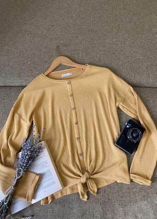 М‘ягенька жовта кофта в рубчик від rezerved