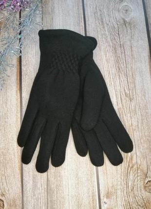❤️ рукавички чорні стьобані осінь, зима, штучне хутро 🎉