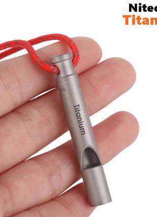 Громкий титановый свисток titanium nit50. спасательный, футбольный свисток с ремешком на шею