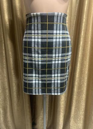 Юбка в клетку new look осень/весна размер 12