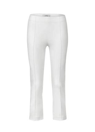 Білі базові капрі укорочені штани зі стрілками tcm tchibo кремовий молочний2 фото