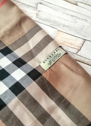 ❤️ шарф burberry кашемір з голограмою бренду темний беж 🎉5 фото