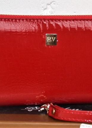 Женский лаковый кошелек - клатч h.verde.