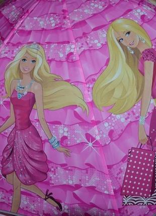 Зонт зонт детский с яркими героями матовый яркий и веселый барби barbie3 фото
