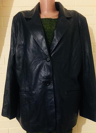 Куртка-пиджак кожа для крупных женщин.
