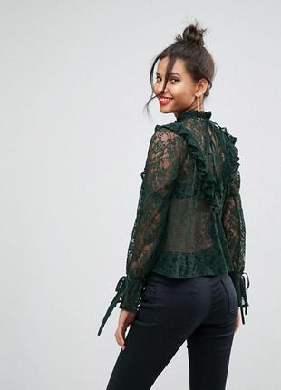 ♡ шикарная изумрудная блуза от asos ♡3 фото