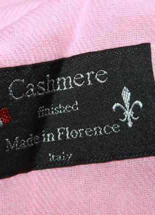 Шарф палантин розовый cashmere италия кашемир 176*75см.4 фото
