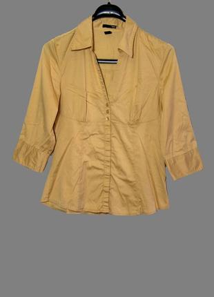 Стильная коттоновая блуза рубашка, рукав 3/4 от h&m