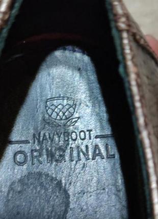 Шикарні шкіряні туфлі navyboot original4 фото