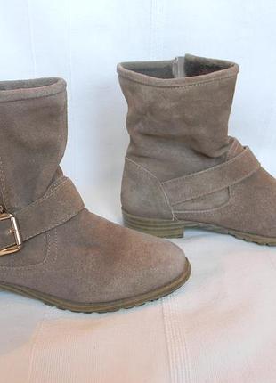 Женские замшевые полусапожки р.37 ст.24см