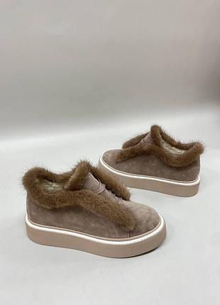 Лофери жіночі з хутром норки