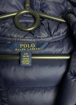 Мікро пуховик polo ralph lauren синій куртка зимня тепла дута коротка оригінал поло ральф8 фото