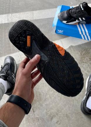 Чоловічі шкіряні чорно-білі кросівки adidas streetball. чоловічі адідас7 фото