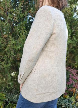 Шерстяной с альпакой пиджак бежевый collection forum5 фото