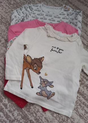 Набір регланів, футболок з рукавом на дівчинку2 фото