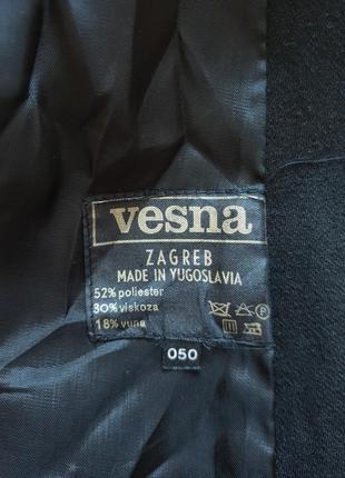 Стильный универсальный чёрный двубортный пиджак vesna6 фото