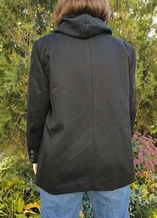Стильный универсальный чёрный двубортный пиджак vesna5 фото