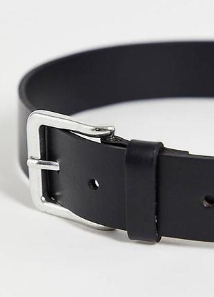 Ремінь шкіряний asos 105682209 black