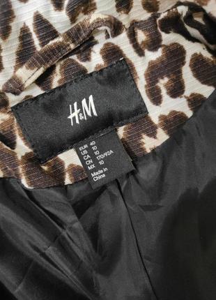 Леопардовое пальто пиджак блейзер h&amp;m6 фото