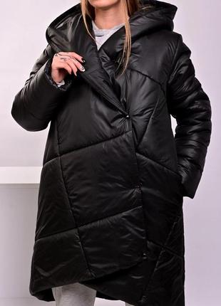 Жіноча об'ємна зимова куртка, пуховик-ковдра, женская теплая зимняя куртка, р.m/l, див. заміри