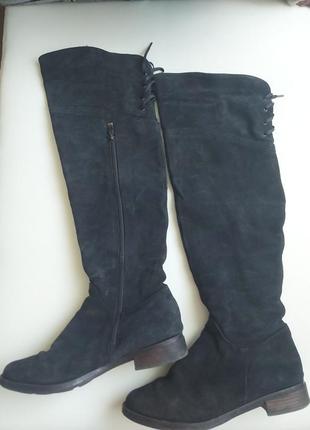 Сапоги замшевые