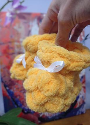 Теплі дитячі пінетки носочки плюшеві для новонароджених