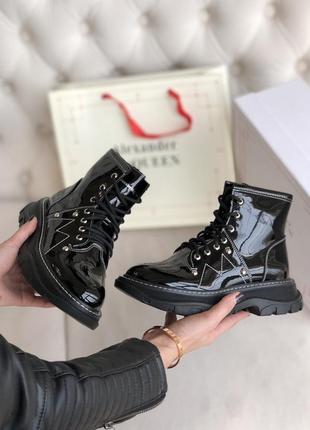 Жіночі ботінки  mcqueen ankle boots black женские ботинки маквин5 фото