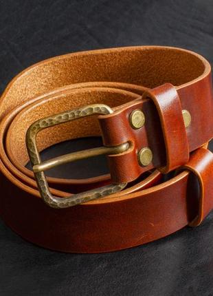 Ремень из натуральной итальянской кожи ручной работы