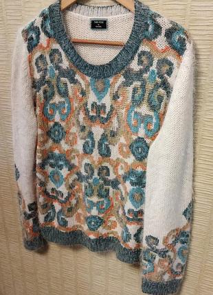 Нарядная мягкая пушистая кофта свитер джемпер оверсайз