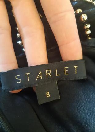 Нарядноe, тёплое платье из бархата, длинный рукав, золотая фурнитура starlet8 фото