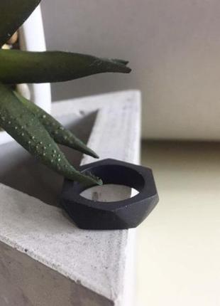Набор серьги и кольцо из ювелирного бетона2 фото
