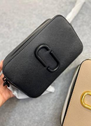 Сумка кожаная черная люкс в стиле marc jacobs 🎗🎗🎗