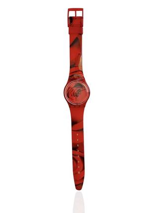 Редкие винтажные красные часы swatch ретро роза цветы оригинал