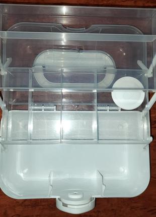 Аптечка-органайзер портативный складной бокс для хранения лекарств аптечка 28х19,4х16 см белый3 фото