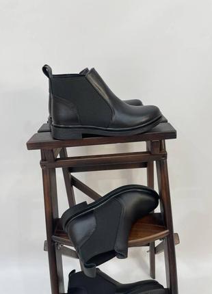Ботинки черные кожаные пошьем на широкую ногу4 фото
