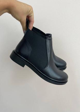 Ботинки черные кожаные пошьем на широкую ногу2 фото