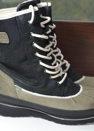 Ecco 38р сапоги зимние снегоступы сноубутсы кожаные gore-tex на меху
