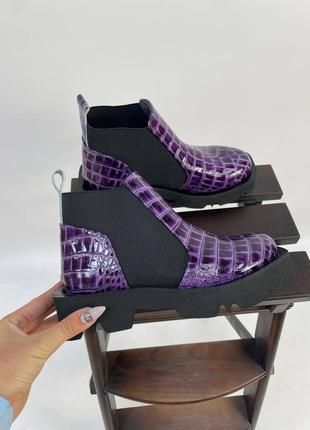 Эксклюзивные ботинки кожаные с тиснением цвет по выбору