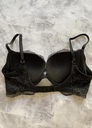 Оригинал черный шикарный блестящий кружевной бюстгальтер бра лифчик лиф ...